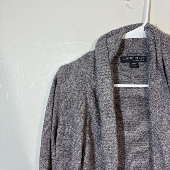 Barefoot Dreams Cardigan Womens XS/S Gray CozyChic Lite Open Front Drape Knit - Picture 2 of 7